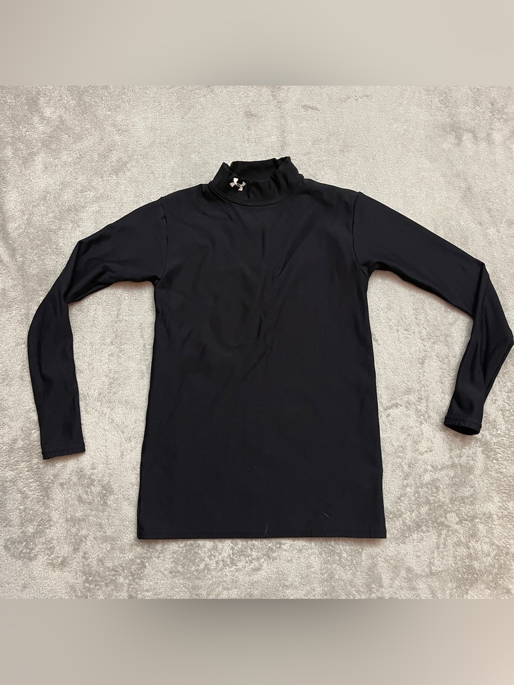 Boys Under Armour Coldgear Black Fitted Compression Mock Shirt Youth Small